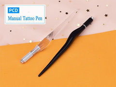 High Quality Disposable 0.15mm 18U Manual Eyebrow Black Crystal Microblading Pens